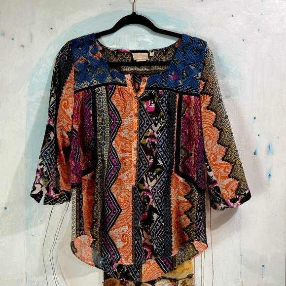 Tops - Bohemian Blouse originally from Anthropologie / 4 / multi colored + patterned